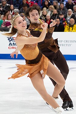 Eva Pate และ Logan Bye ในการแข่งขัน U.S. Championships 2026