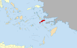 ตำแหน่งของเกาะคอส