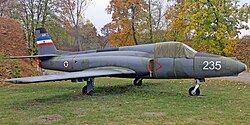 Soko J-21 Jastreb on the ground