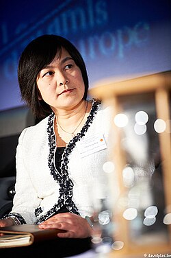 Hua Chunying at a press conference