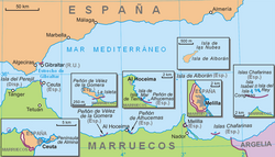 แผนที่หรือภาพประวัติศาสตร์ของ Peñón de Vélez de la Gomera
