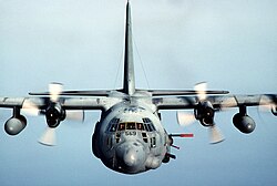 แผนภาพการบินแบบ Pylon Turn ของ AC-130