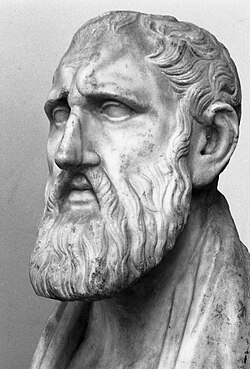 Ancient Greek philosophy illustration