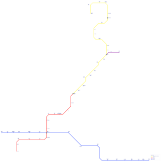 แผนผังเส้นทางรถไฟฟ้า