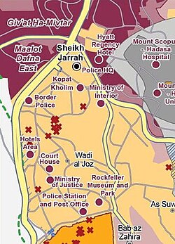 ถนนใน Sheikh Jarrah