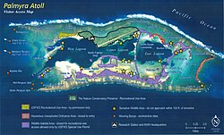 ภาพถ่ายทางอากาศของเกาะปะการังในแปซิฟิก