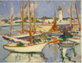 ภาพวาด Boats at Royan โดย Samuel Peploe