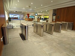 Drop-arm optical turnstile