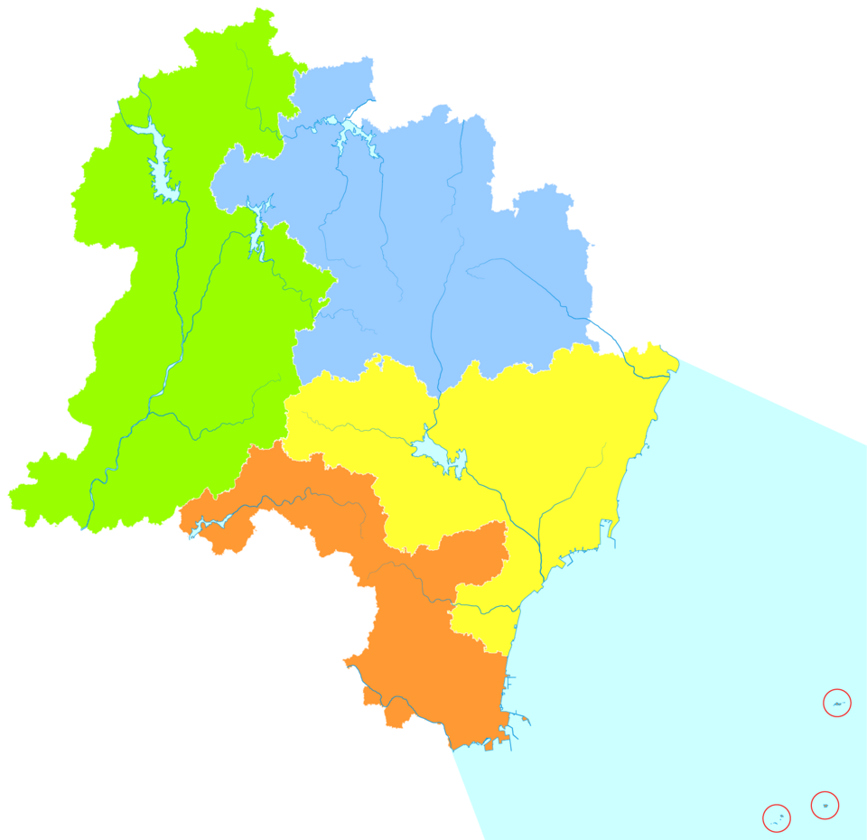 แผนที่การแบ่งเขตริจิ่ว