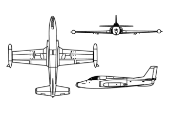 Soko J-21 Jastreb technical drawing