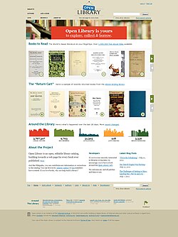 หน้าเว็บไซต์ Open Library