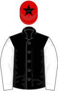 Black and white racing silks
