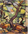 ภาพวาด Landscape at Cassis โดย Samuel Peploe